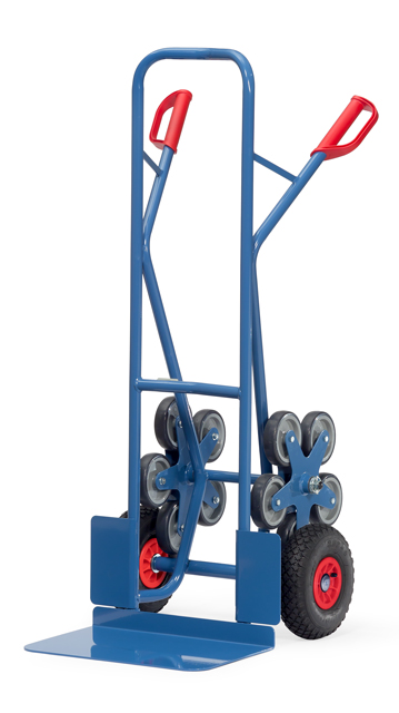fetra® TK1328 Treppenkarre - 200 kg Tragkraft, Luftbereifung und 2 fünfarmige Rad-Sterne