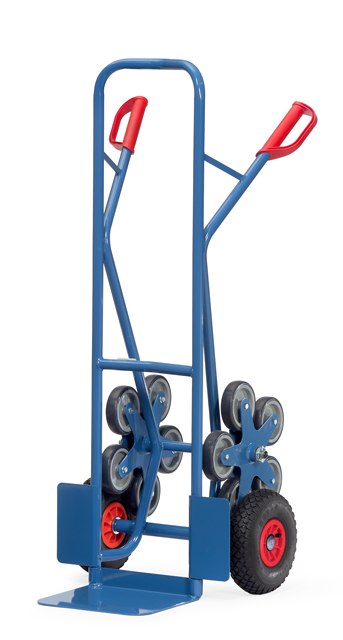fetra® TK1327 Treppenkarre - 200 kg Tragkraft, Luftbereifung und 2 fünfarmige Rad-Sterne